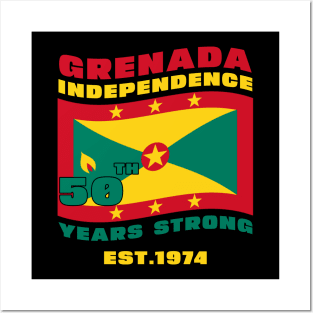 Grenada Independence Day Grenadian 50th celebration Grenada Posters and Art